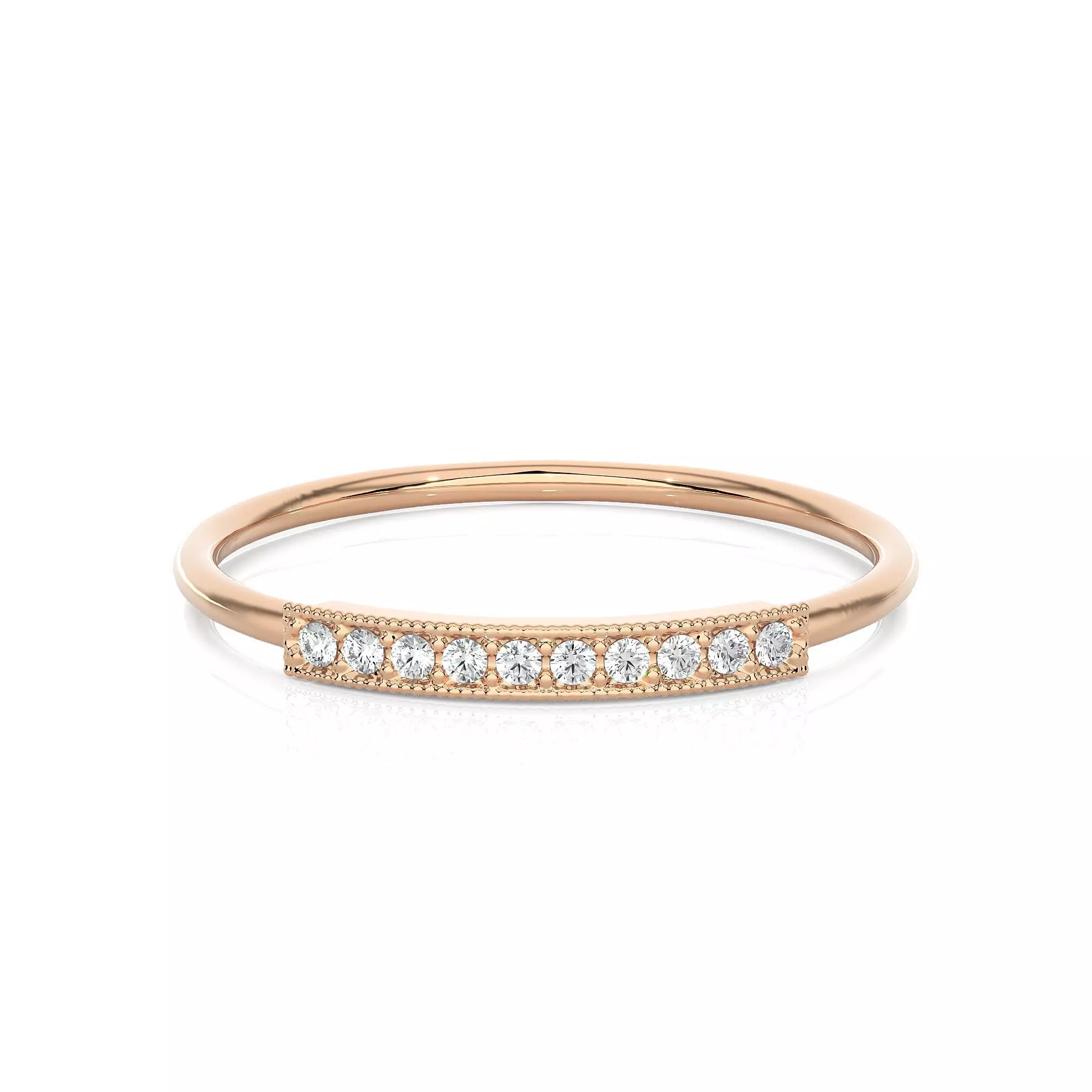 Light Minimalist Diamond Ring 3D print model_0