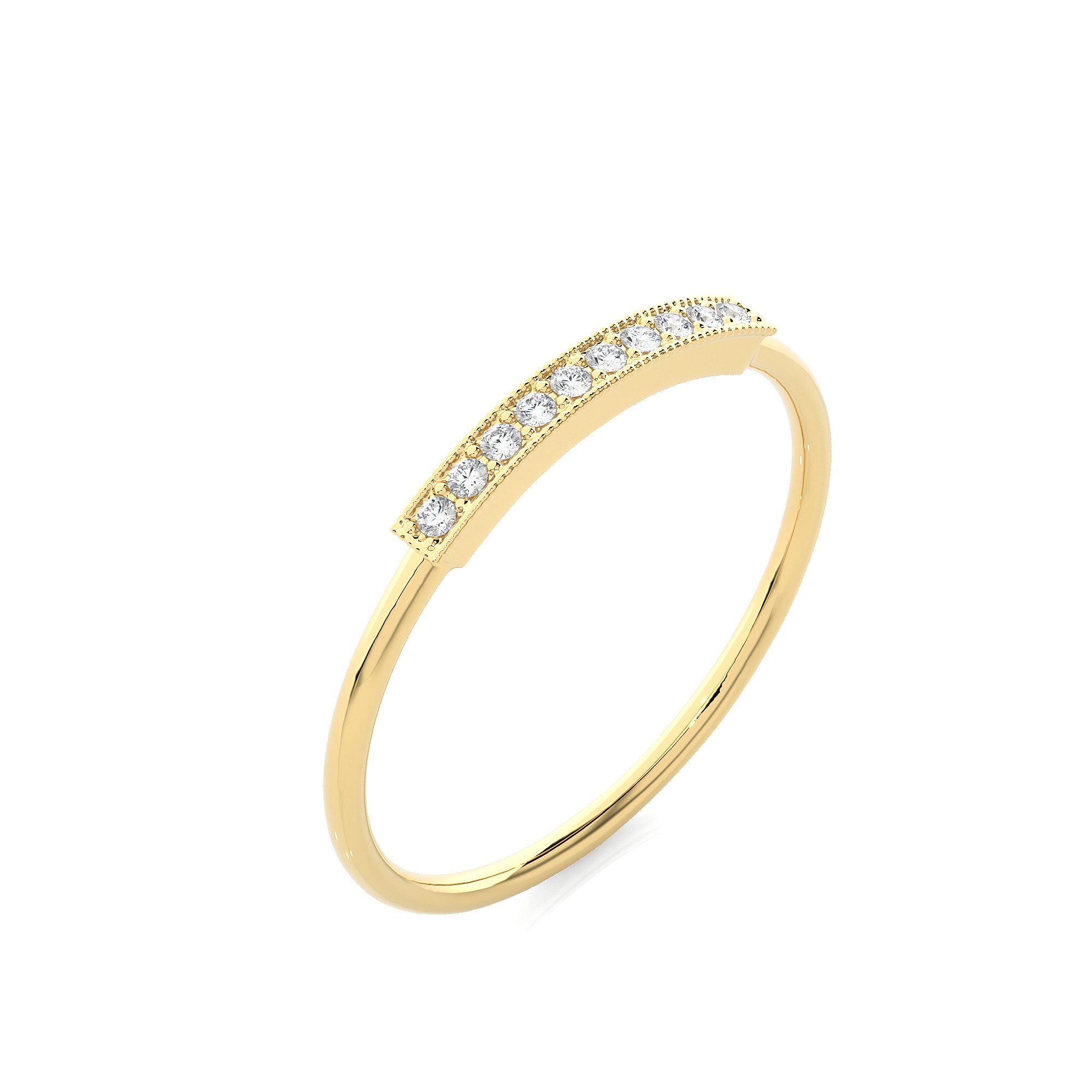 Light Minimalist Diamond Ring 3D print model_4