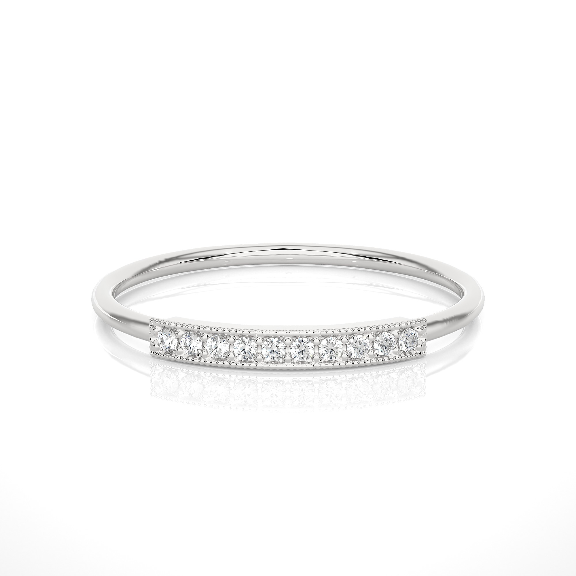 Light Minimalist Diamond Ring 3D print model_2