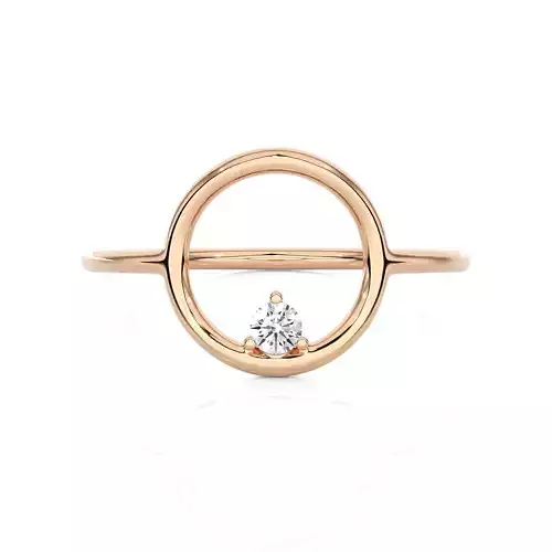 Light Minimalist Diamond Ring