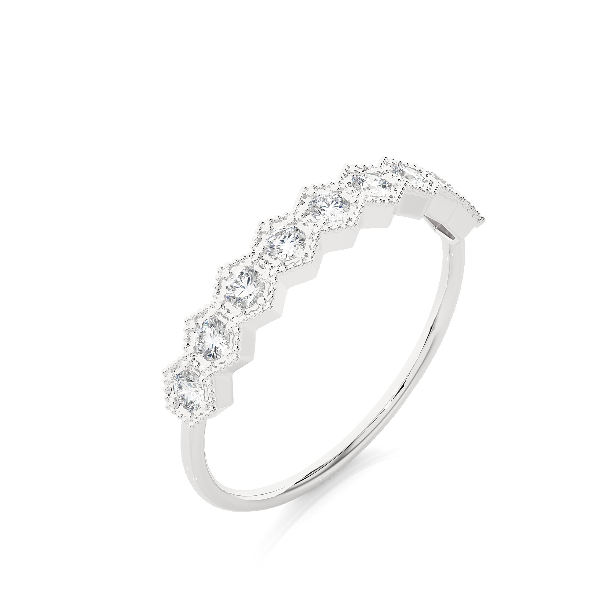Light Minimalist Diamond Ring 3D print model_3
