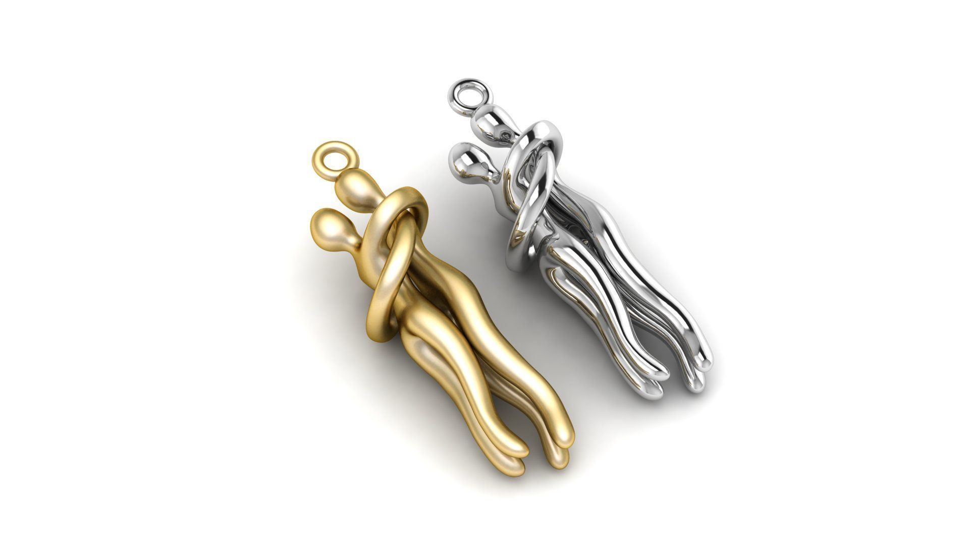 Hug Pendant 3d Printable Model 3D print model_4