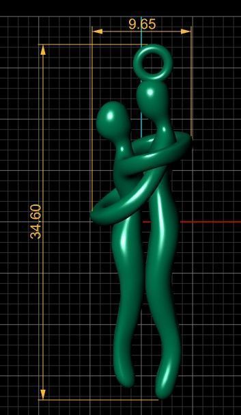 Hug Pendant 3d Printable Model 3D print model_5