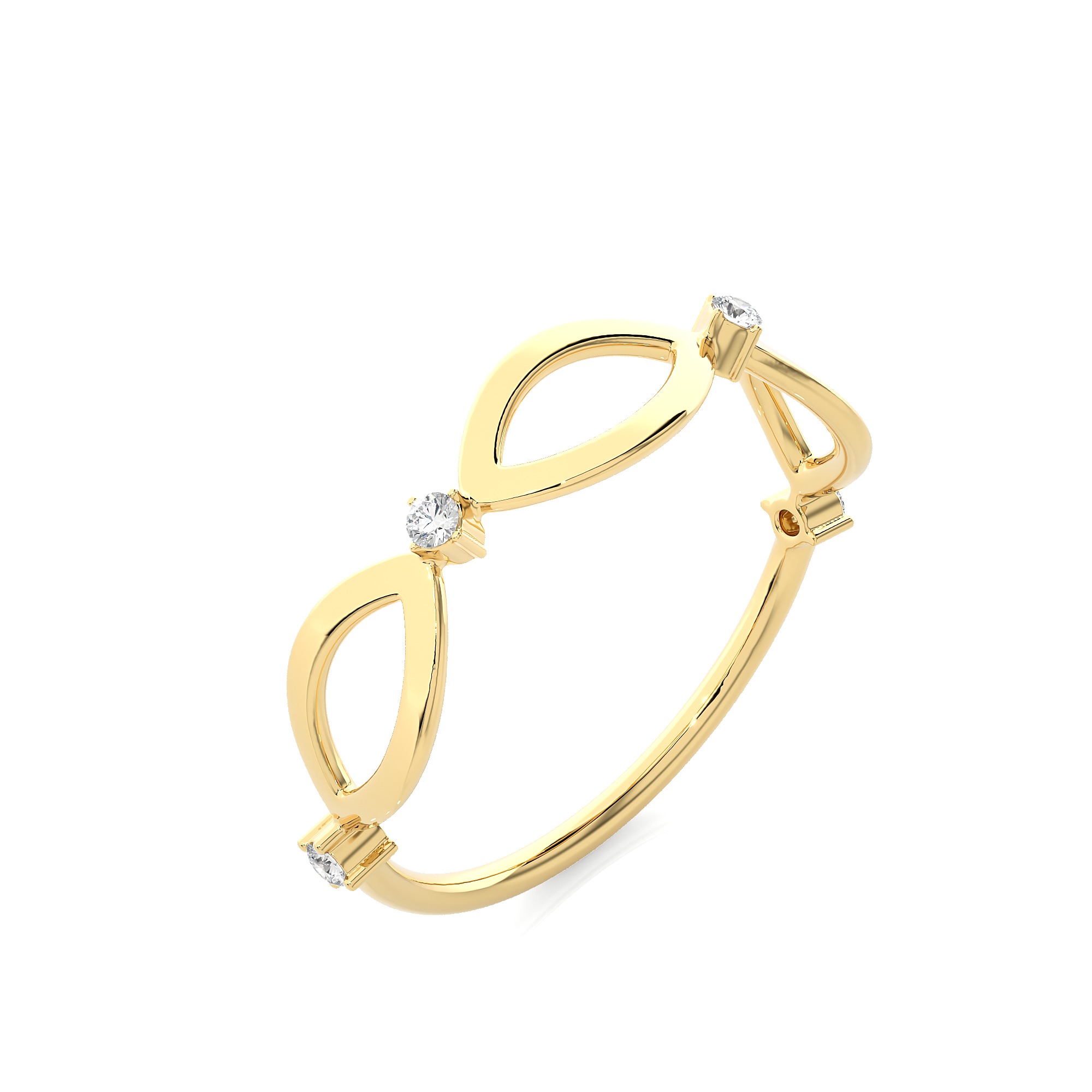 Light Minimalist Diamond Ring 3D print model_3