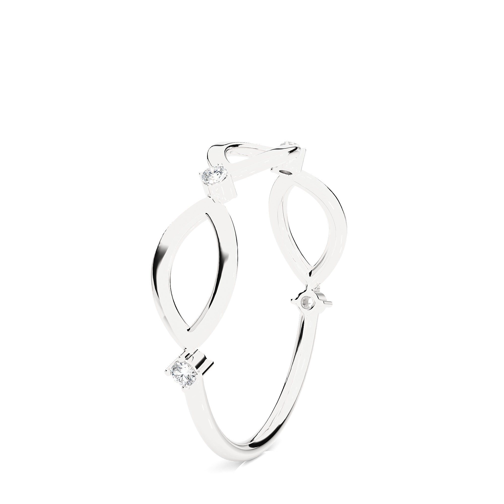 Light Minimalist Diamond Ring 3D print model_8