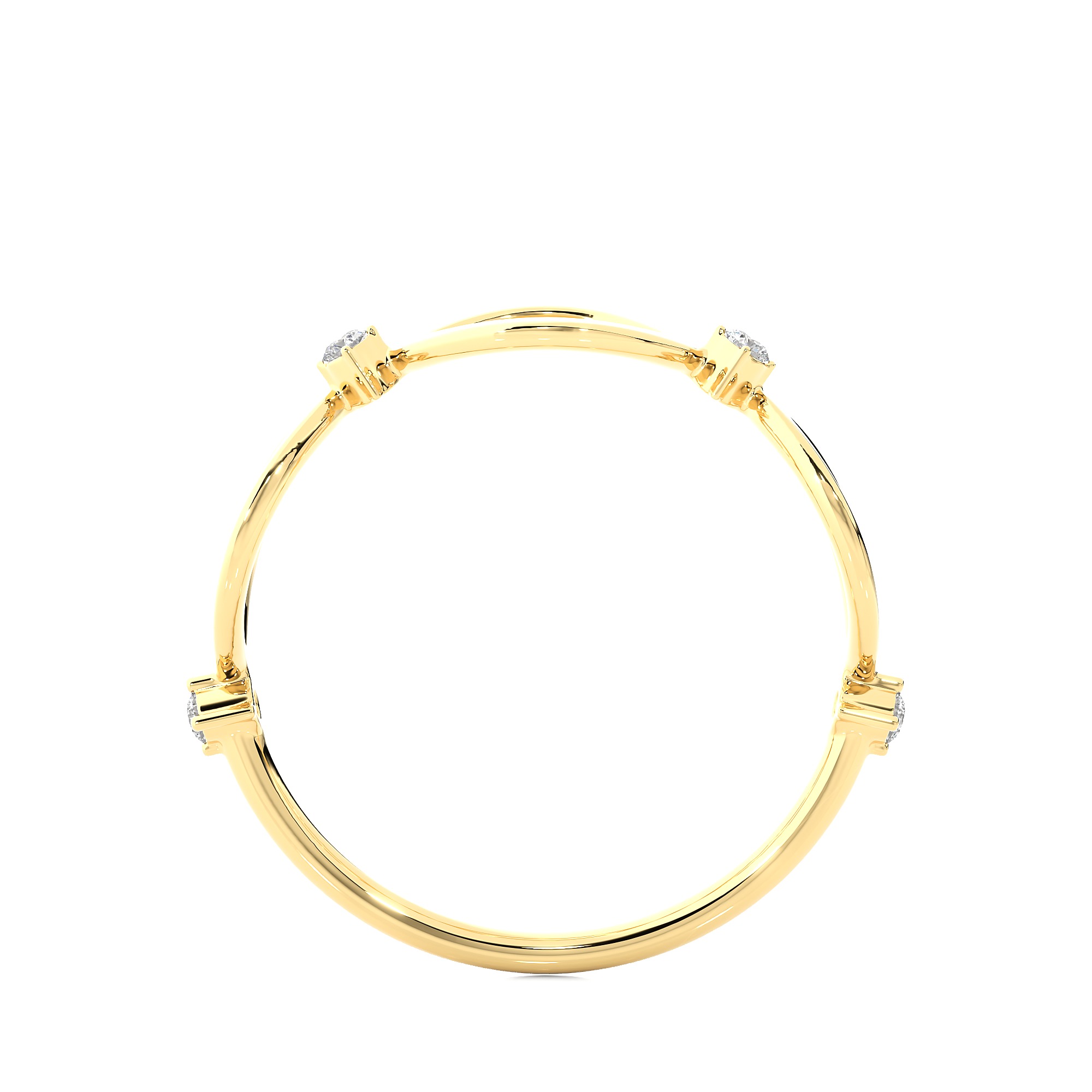 Light Minimalist Diamond Ring 3D print model_11