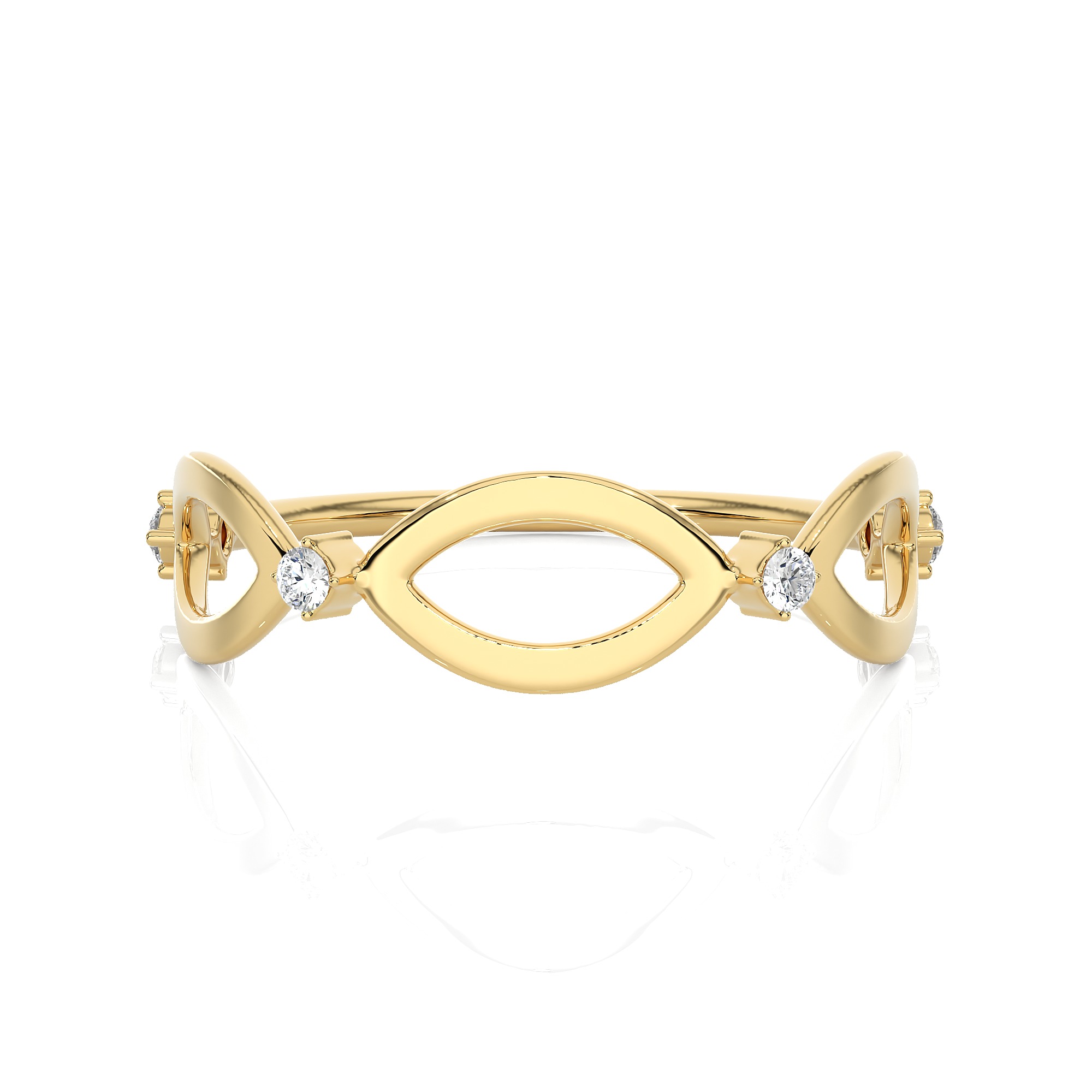 Light Minimalist Diamond Ring 3D print model_2