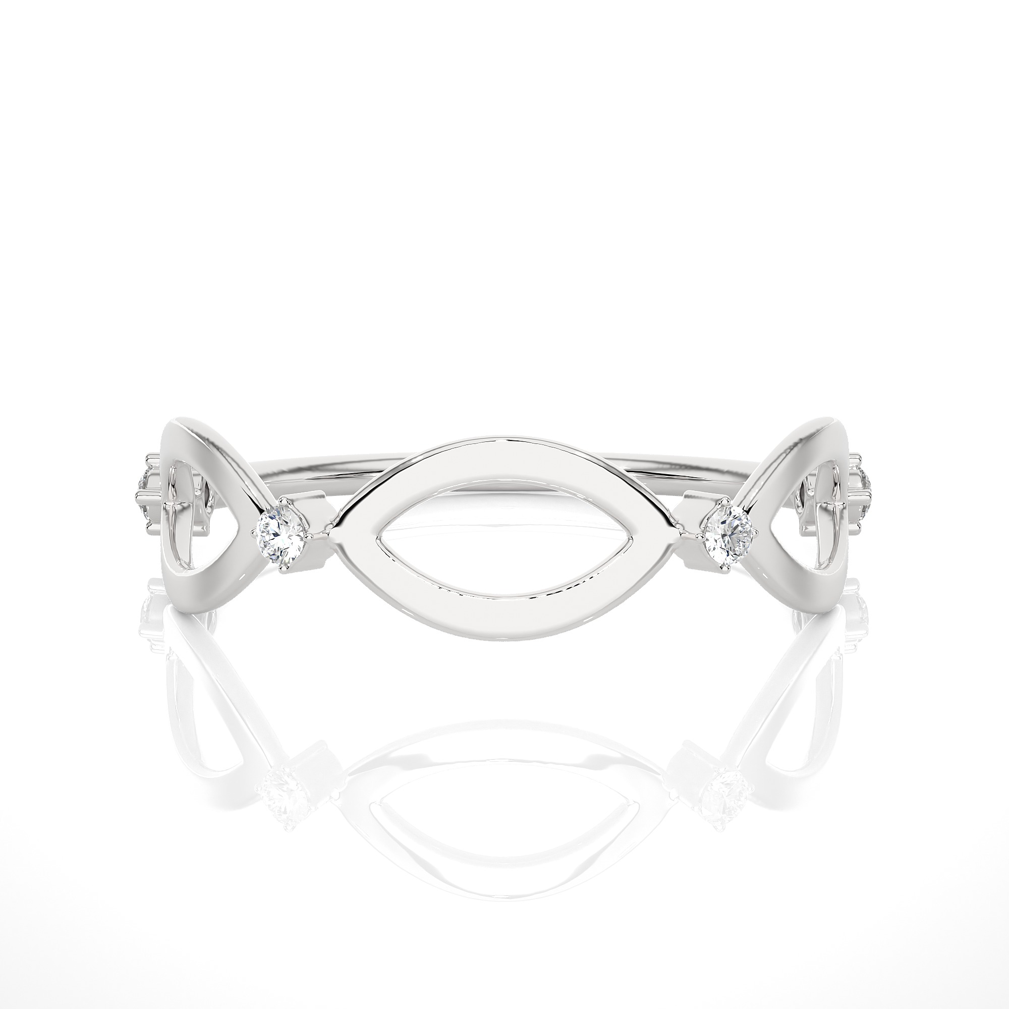 Light Minimalist Diamond Ring 3D print model_1