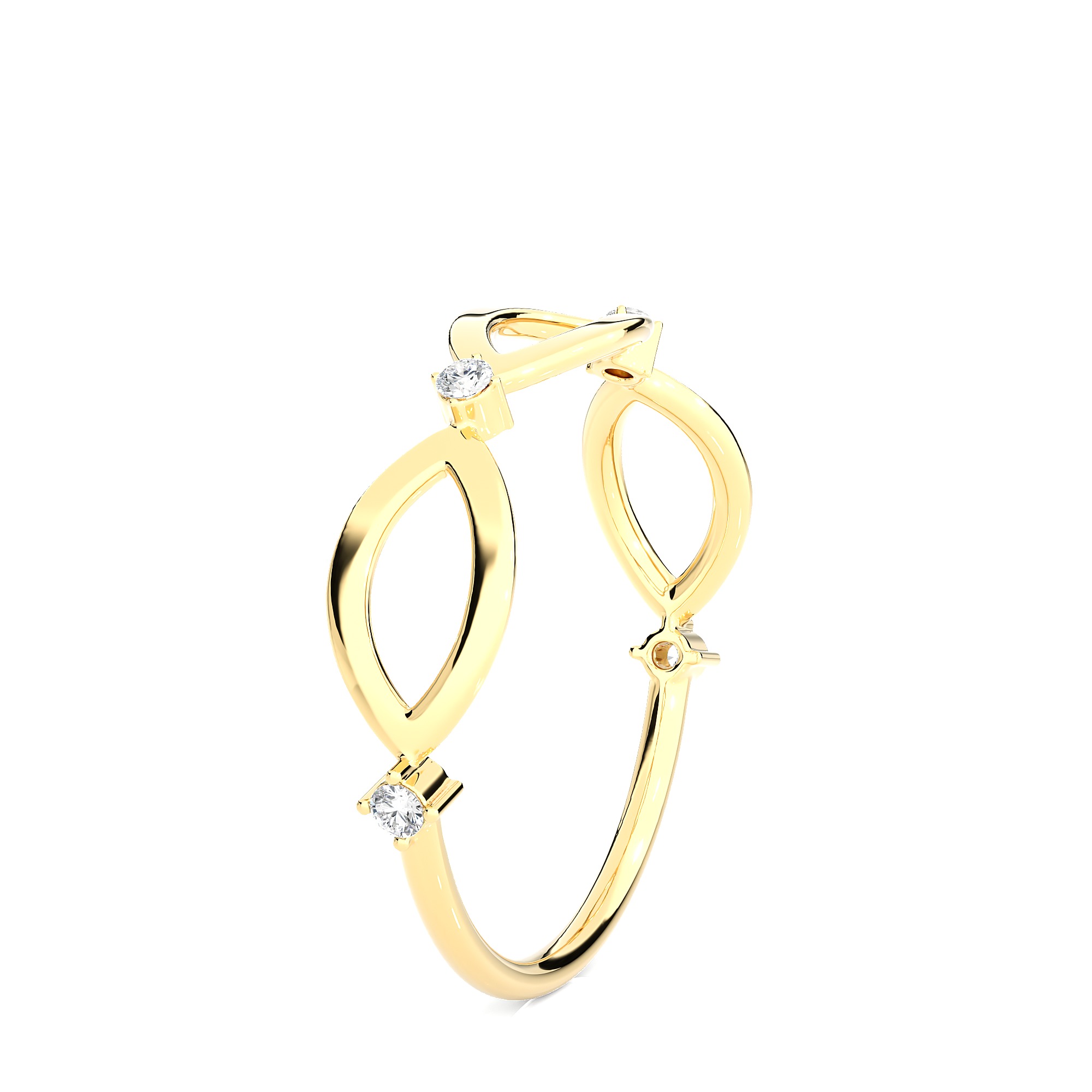 Light Minimalist Diamond Ring 3D print model_9