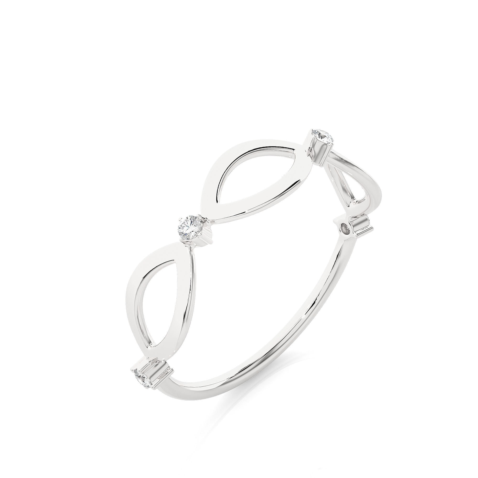 Light Minimalist Diamond Ring 3D print model_4