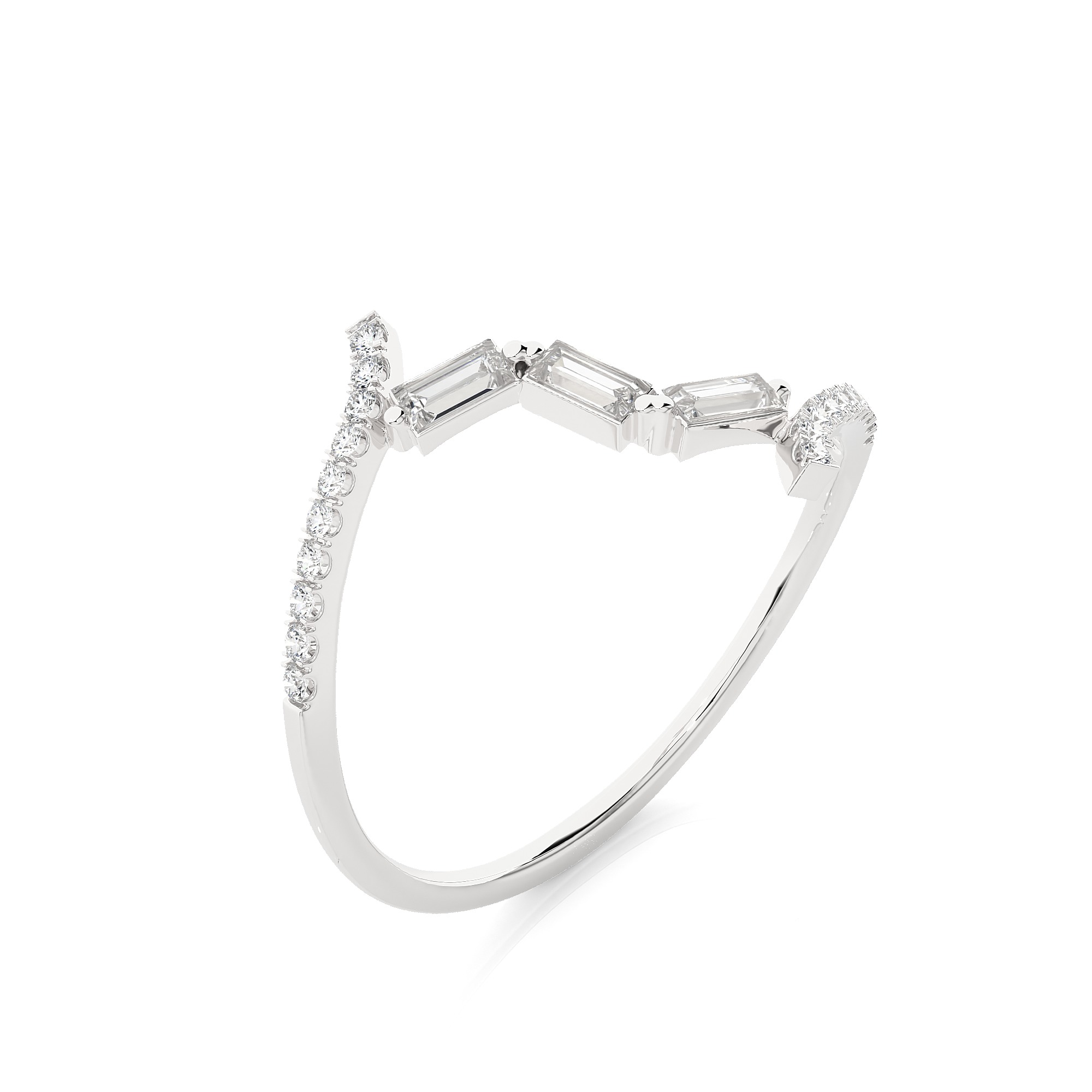 Light Minimalist Diamond Ring 3D print model_3