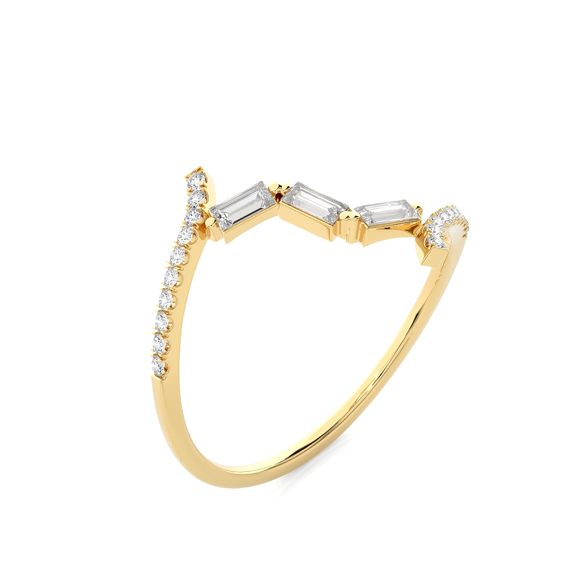 Light Minimalist Diamond Ring 3D print model_4