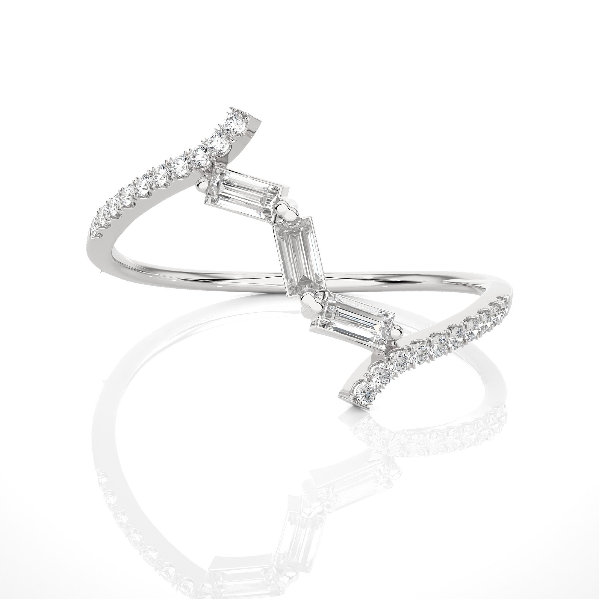 Light Minimalist Diamond Ring 3D print model_2