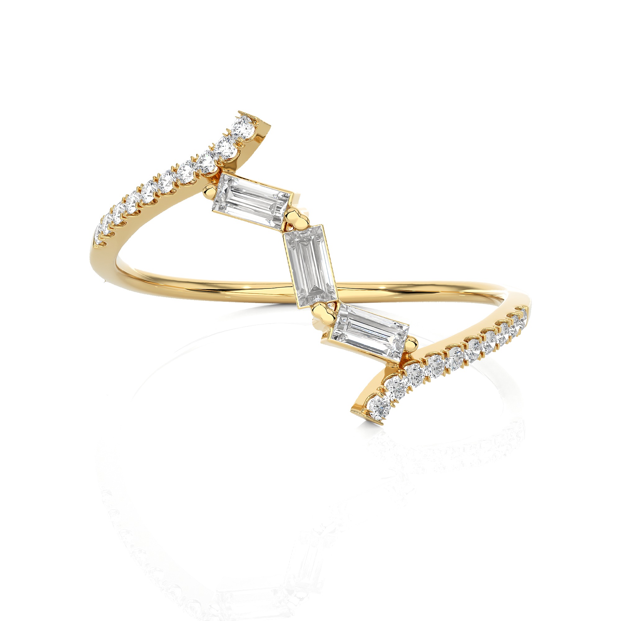 Light Minimalist Diamond Ring 3D print model_1