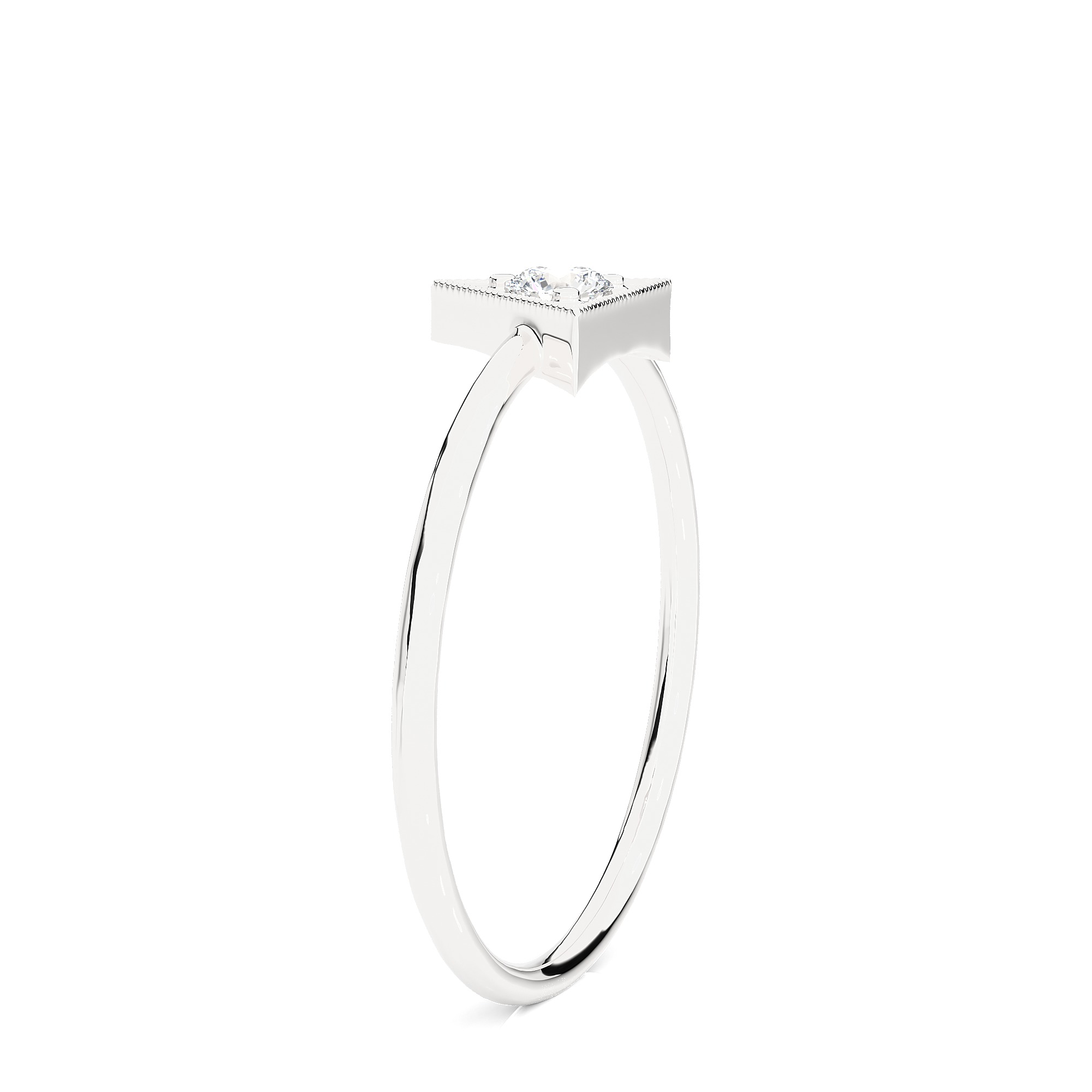 Light Minimalist Diamond Ring 3D print model_9