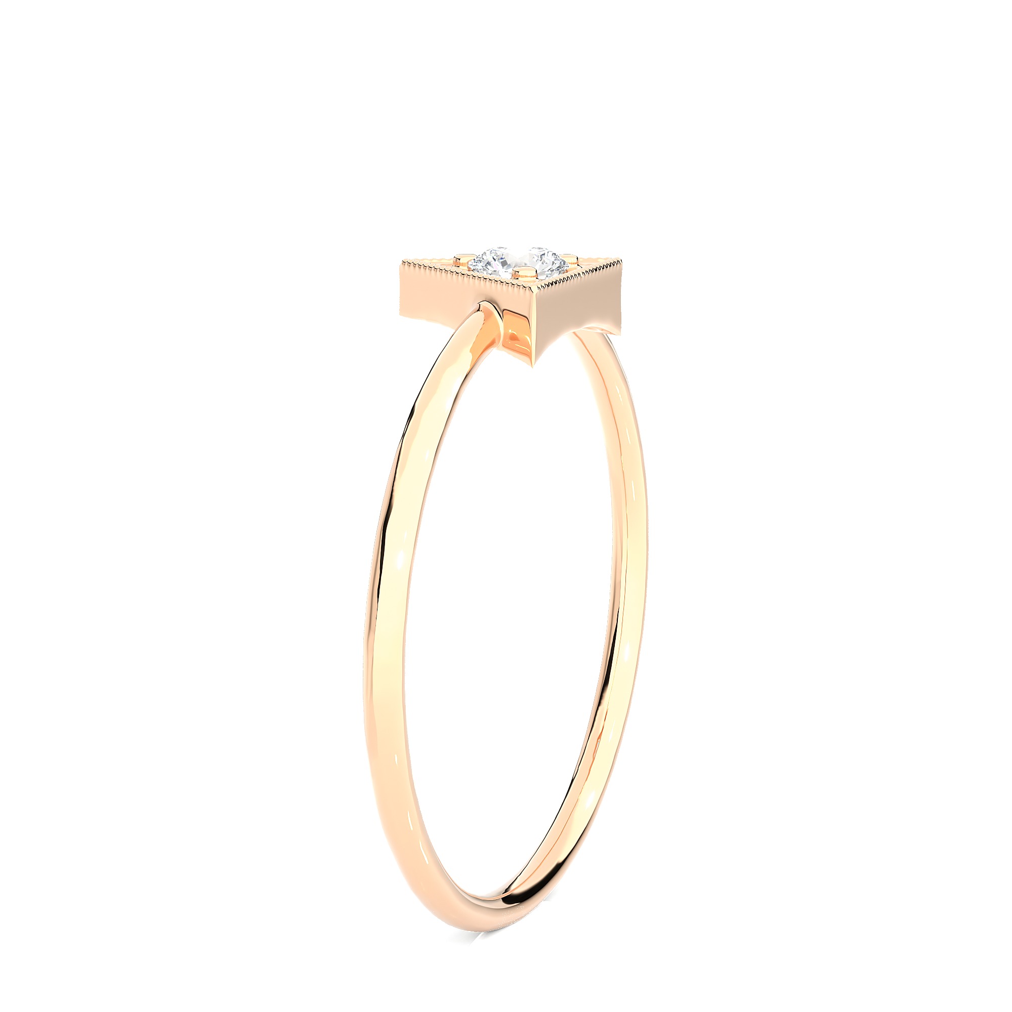 Light Minimalist Diamond Ring 3D print model_7