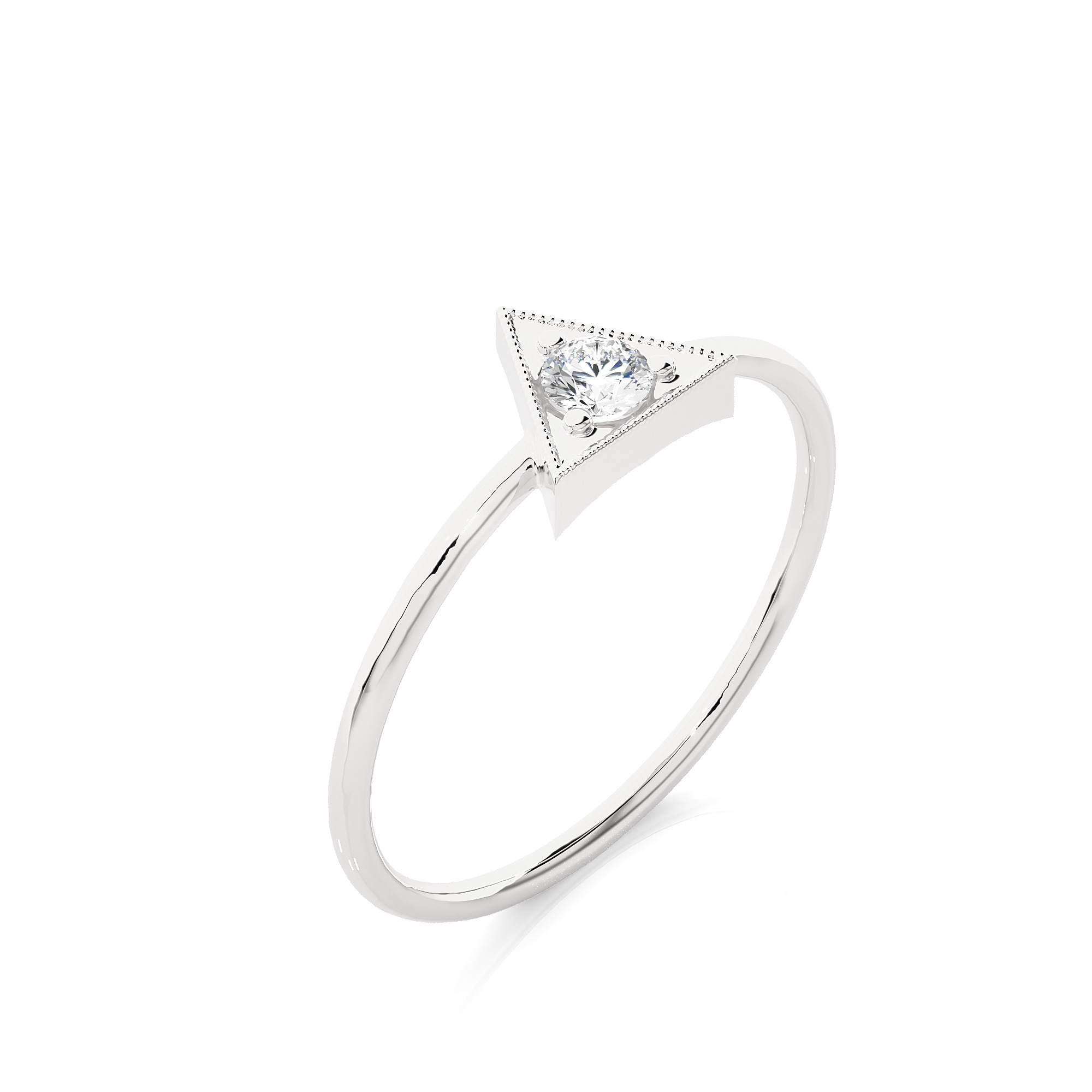 Light Minimalist Diamond Ring 3D print model_4