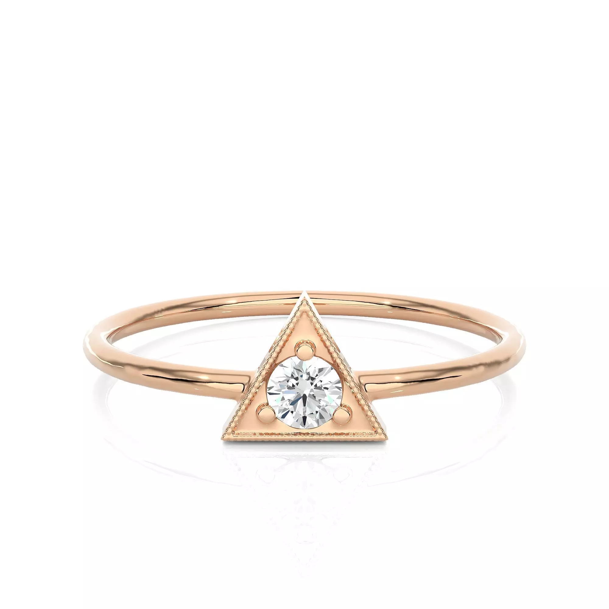 Light Minimalist Diamond Ring 3D print model_0