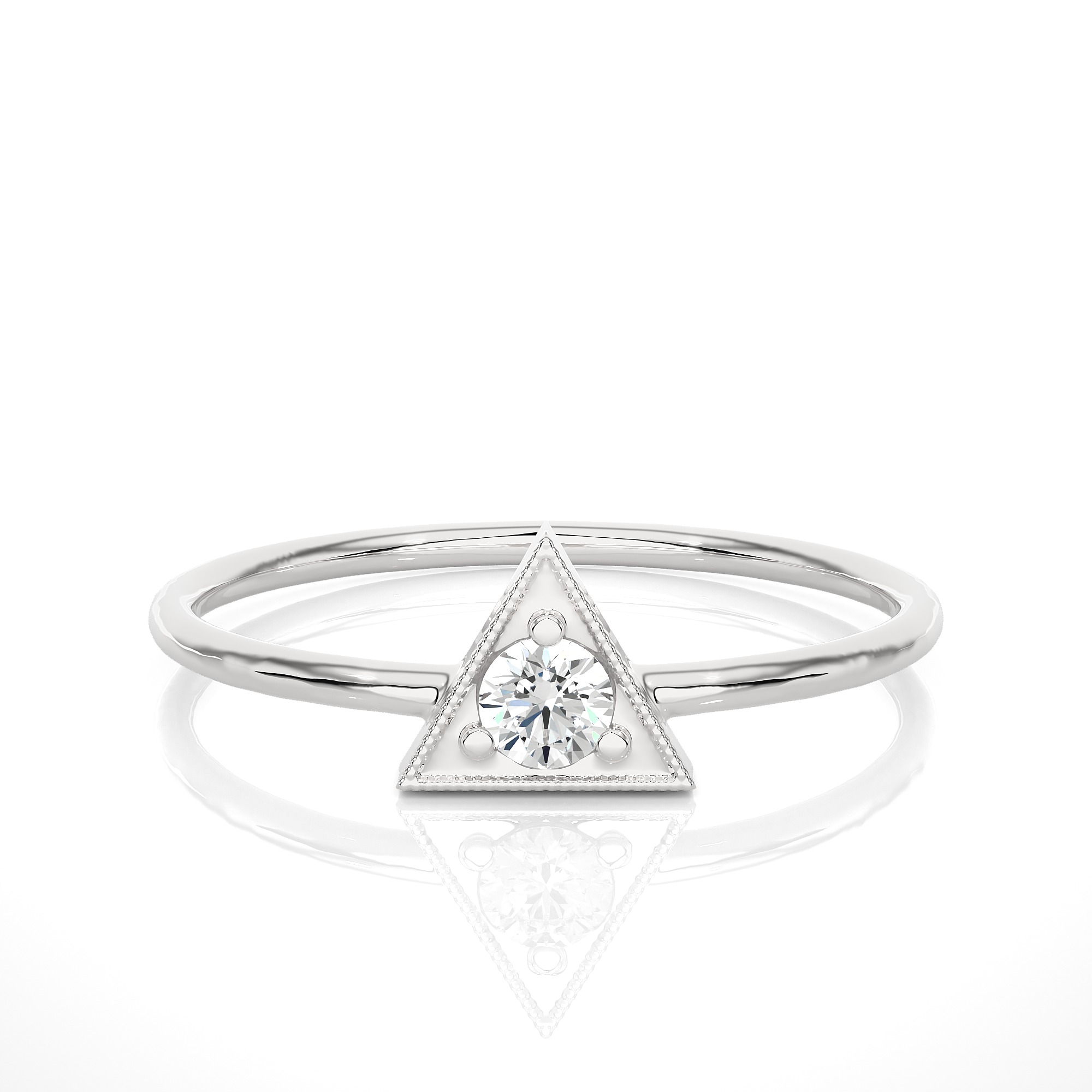 Light Minimalist Diamond Ring 3D print model_1