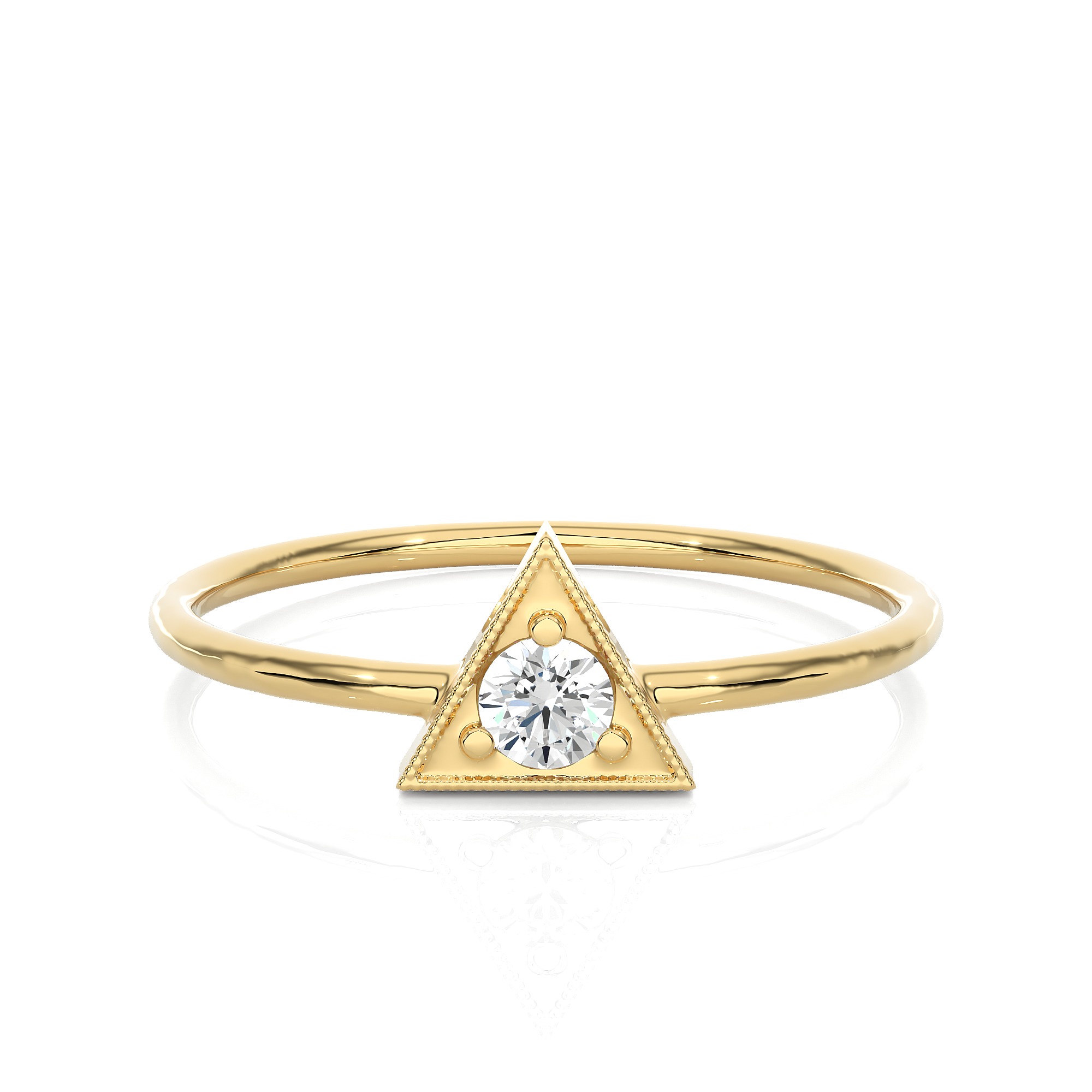 Light Minimalist Diamond Ring 3D print model_2