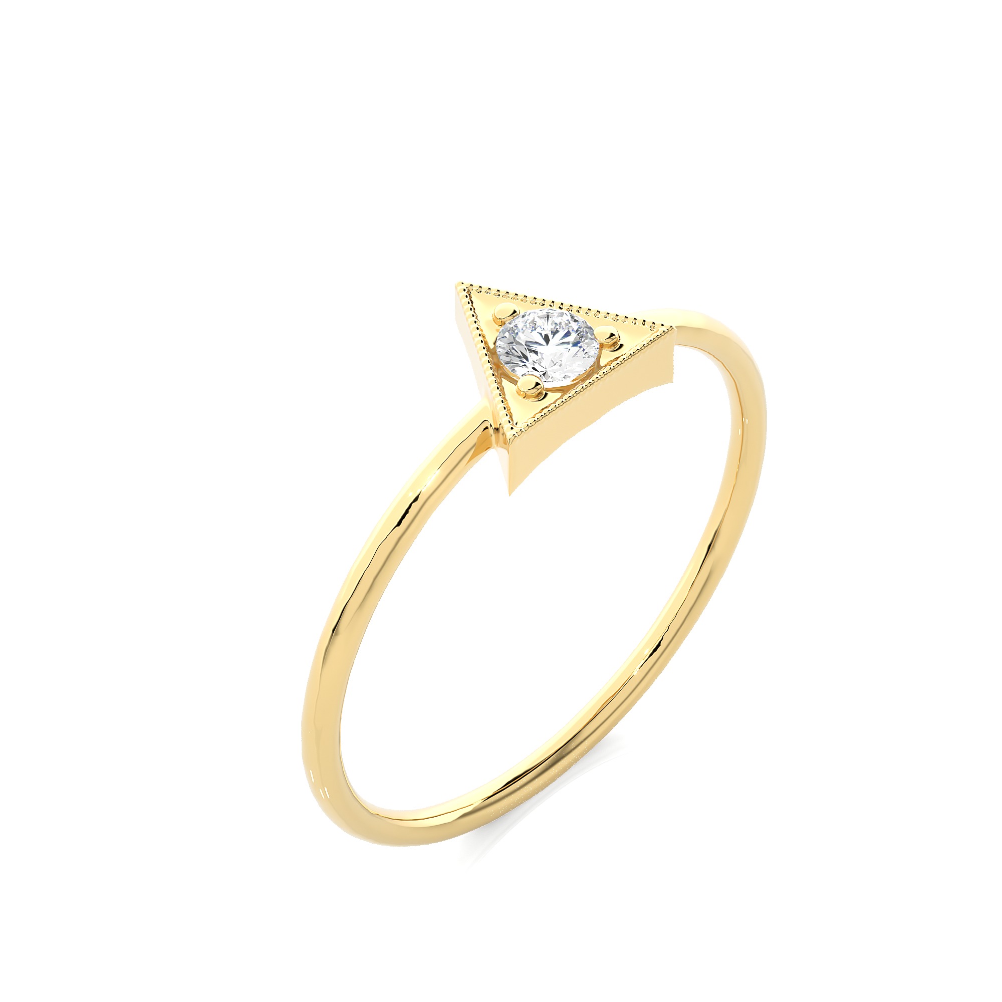Light Minimalist Diamond Ring 3D print model_3