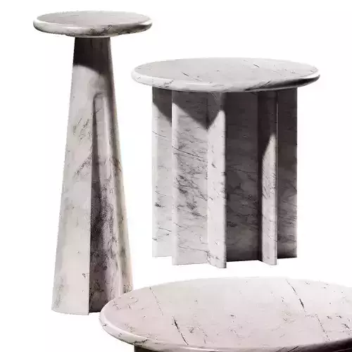 cb2 Ciccio side table Pasar side table white marble