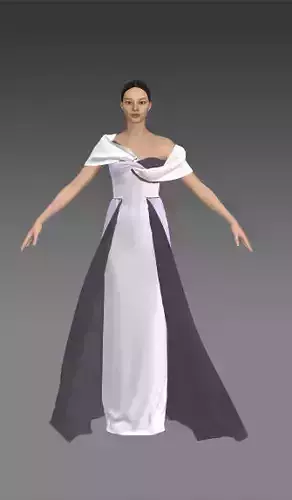 Dress Twist collar front and back skirt