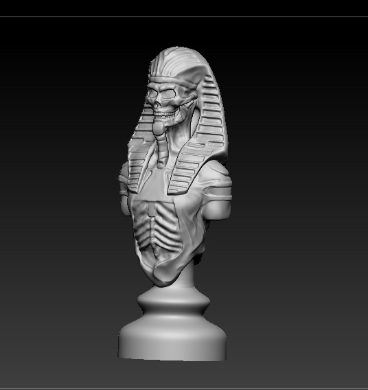 Skull Chess Piece 3D print model 3D print model_3