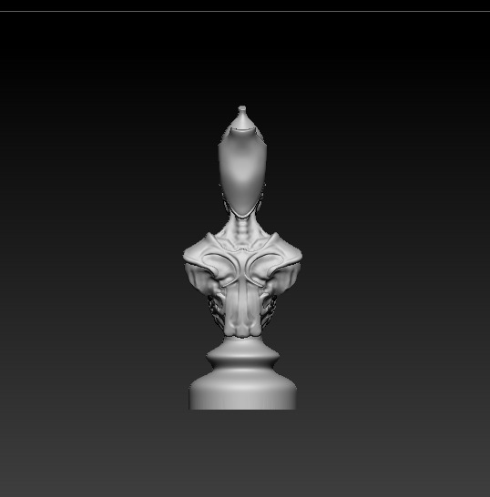 Skull Chess Piece 3D print model 3D print model_2