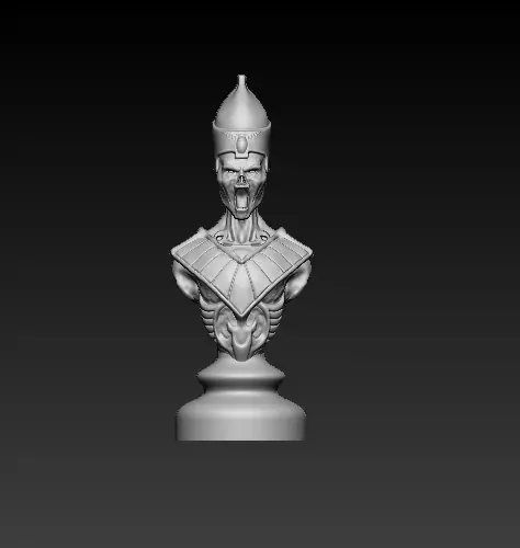 Skull Chess Piece 3D print model 3D print model_0