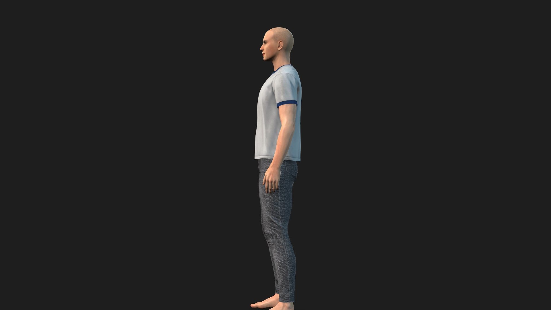 3D Male Character Fully Rigged and Game Ready 3D model_3