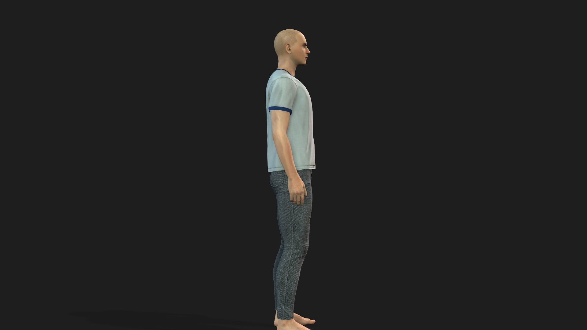 3D Male Character Fully Rigged and Game Ready 3D model_2