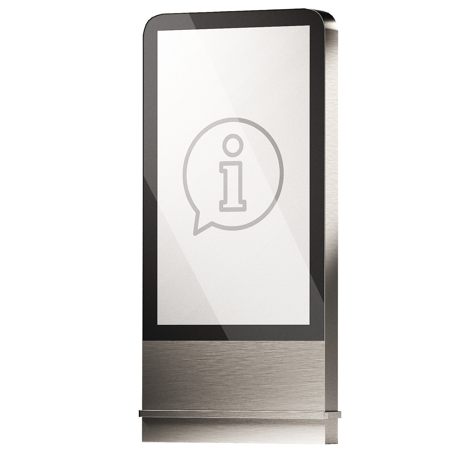 Touch information kiosks City interactive advertising stands 3D model_2