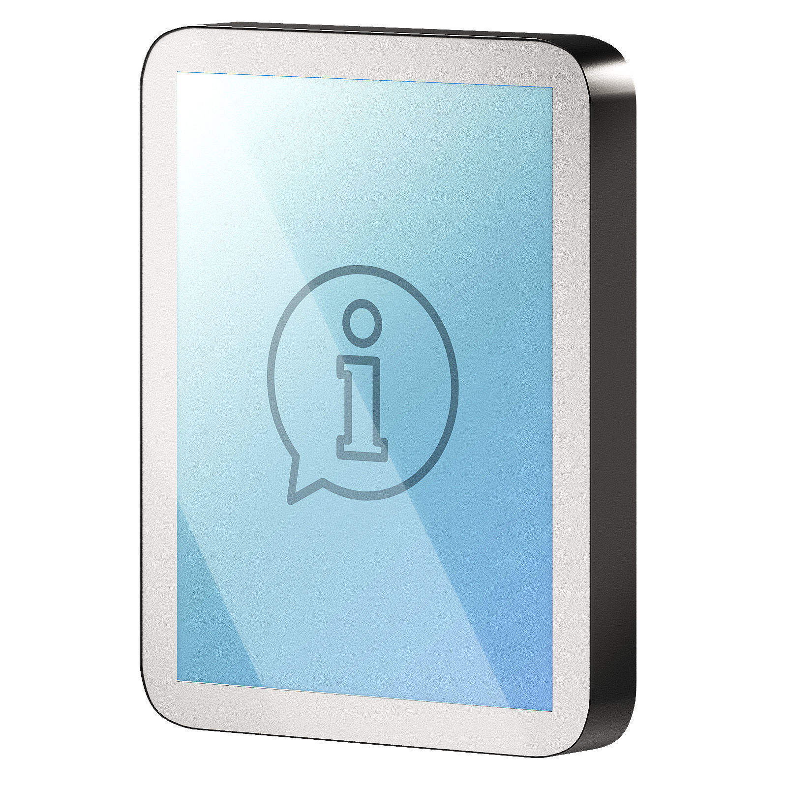 Touch information kiosks City interactive advertising stands 3D model_4