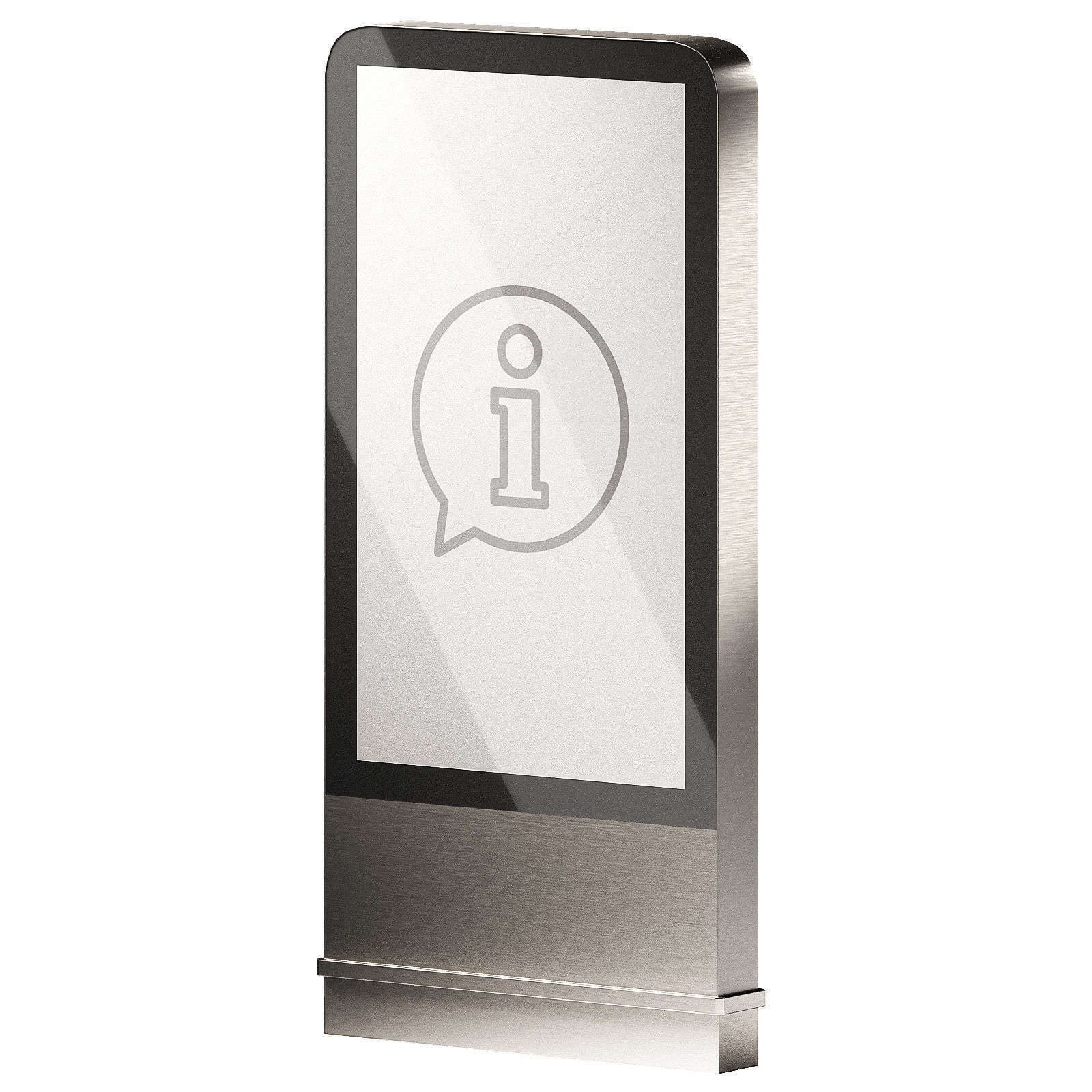 Touch information kiosks City interactive advertising stands 3D model_1