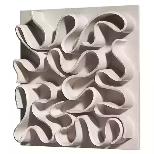 Wall art Abstract folded ceramic relief