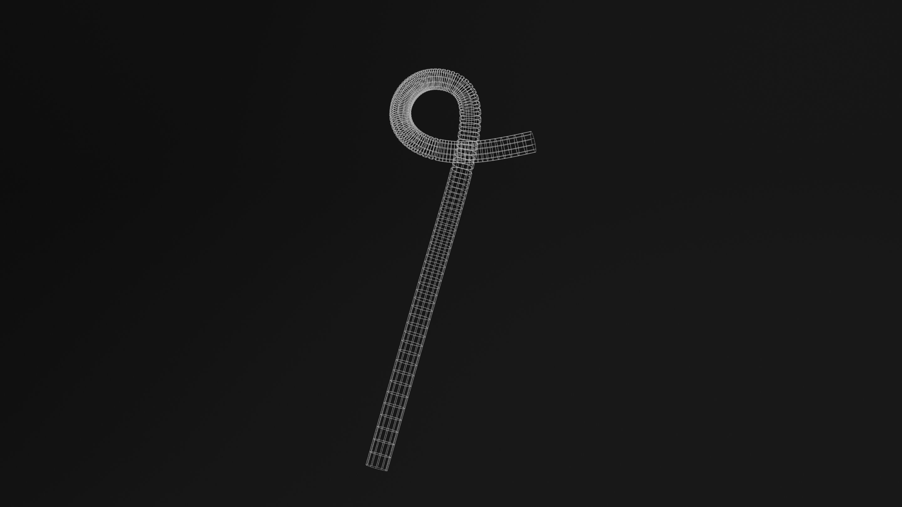 Drinking Straw Low-poly 3D model_9