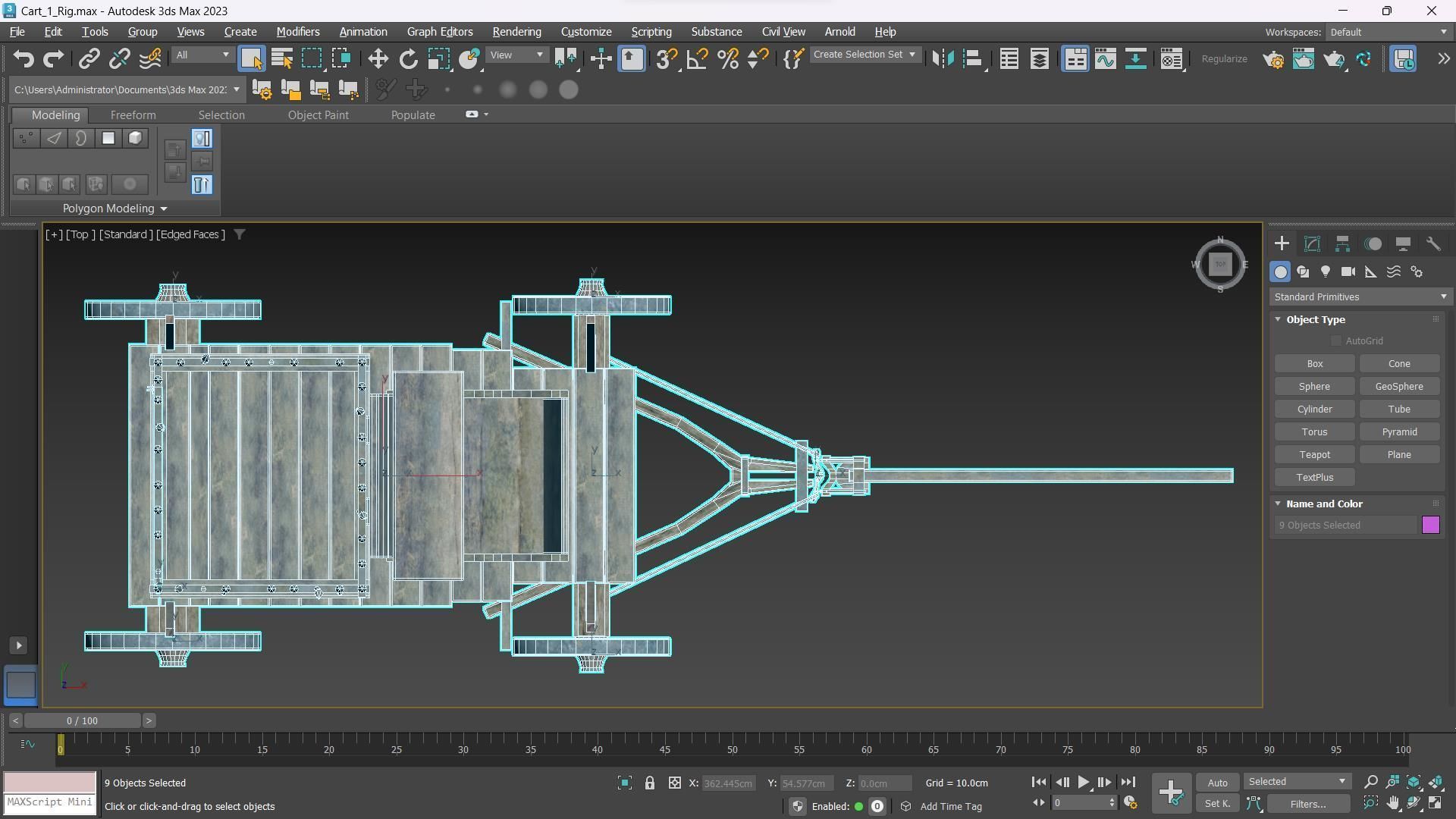 The Carts Pack 5 in 1 Low-poly 3D model_19