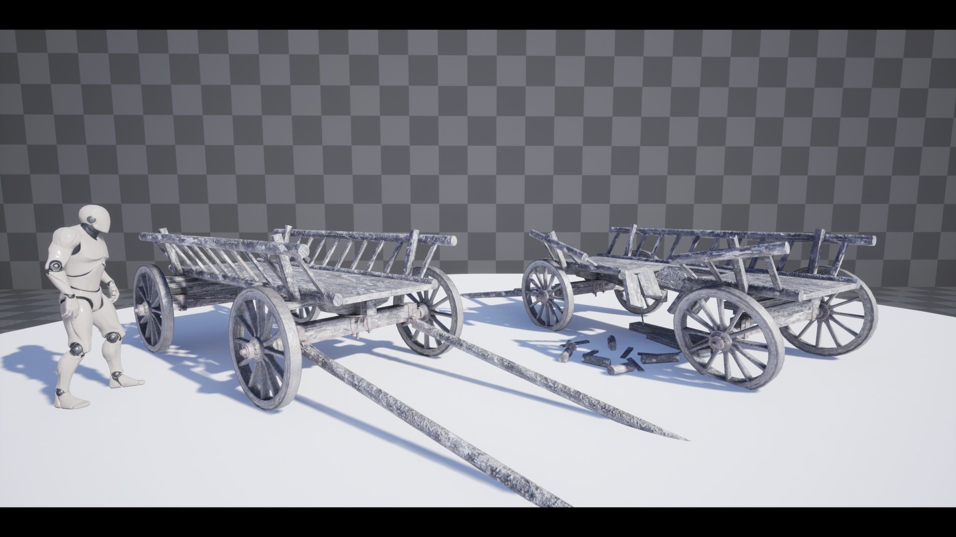 The Carts Pack 5 in 1 Low-poly 3D model_4