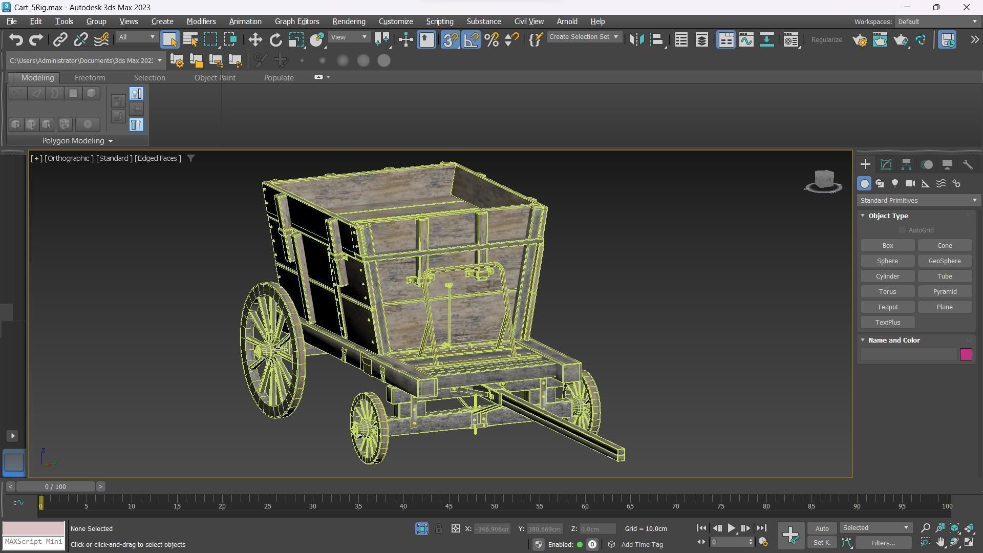 The Carts Pack 5 in 1 Low-poly 3D model_36
