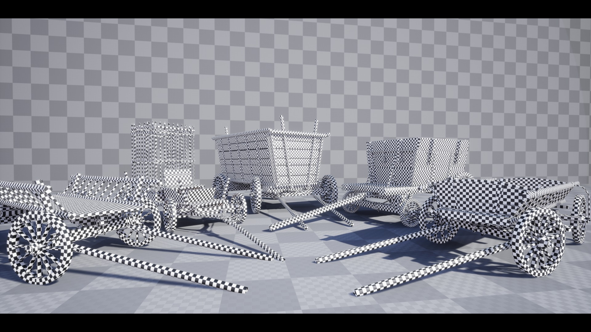 The Carts Pack 5 in 1 Low-poly 3D model_1