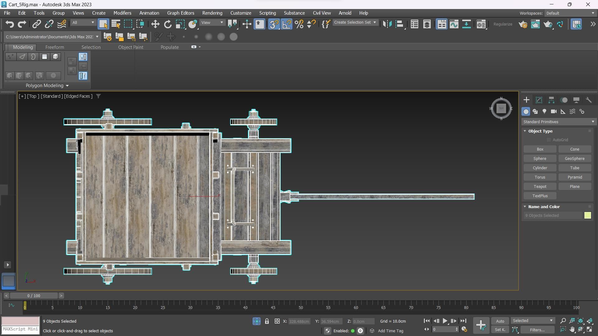 The Carts Pack 5 in 1 Low-poly 3D model_35