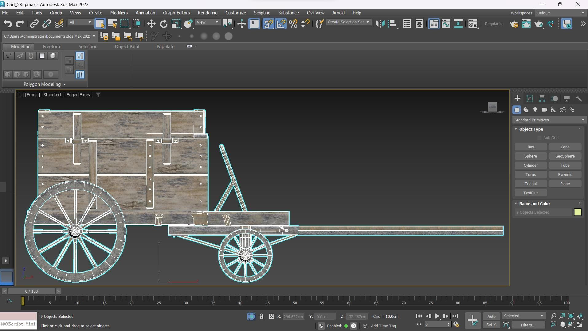 The Carts Pack 5 in 1 Low-poly 3D model_34