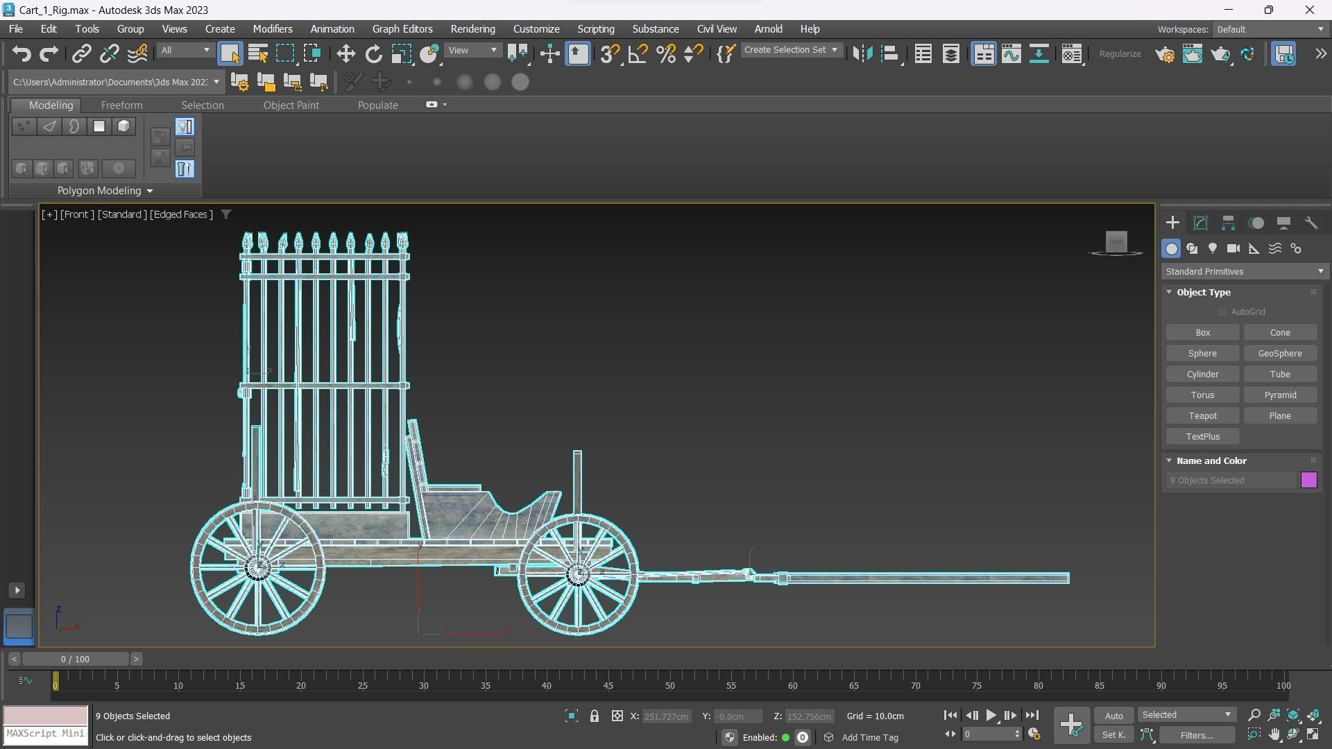 The Carts Pack 5 in 1 Low-poly 3D model_18
