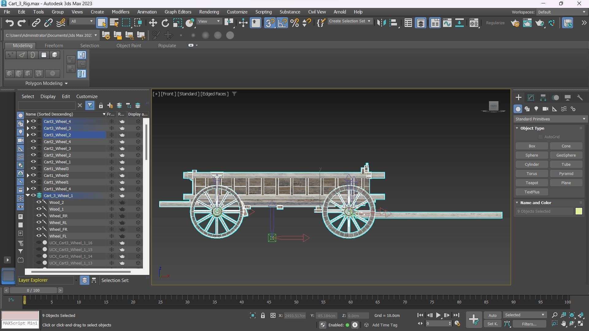 The Carts Pack 5 in 1 Low-poly 3D model_26