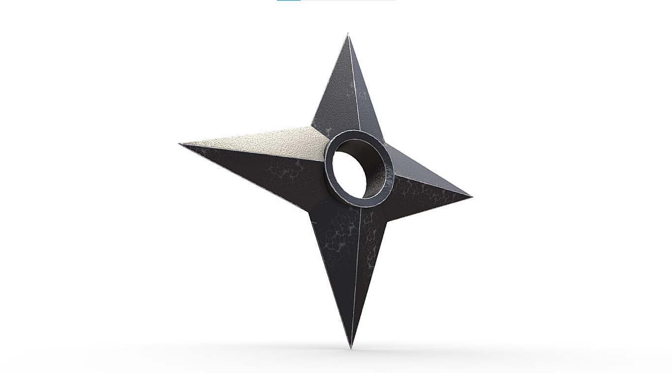 3D Printed Shuriken3D 3D model_3