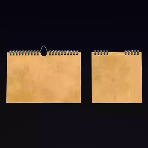 Wall calendar 3D model