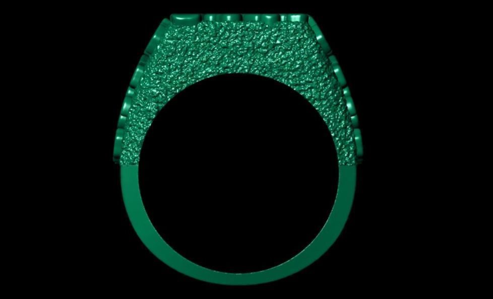 Plain Gold Nugget Ring 3D print model 3D print model_2