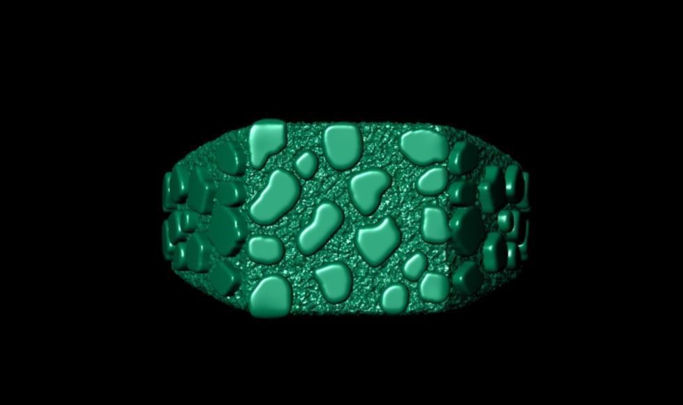 Plain Gold Nugget Ring 3D print model 3D print model_4