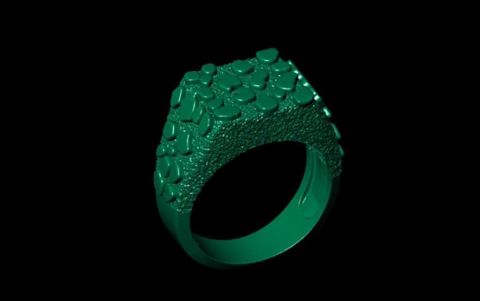 Plain Gold Nugget Ring 3D print model 3D print model_1